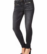 True Religion Amanda faded black cotton blend jeans