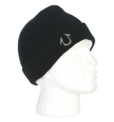 True Religion Black Beanie Hat