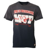 True Religion Dark Navy T-Shirt with Printed