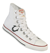True Religion Dylan White Hi-Top Trainers