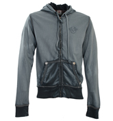 True Religion Faded Blue Full Zip Hooded