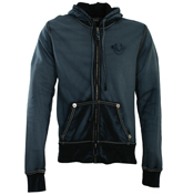 True Religion Faded Navy Full Zip Hooded