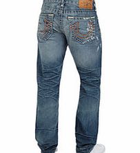True Religion Geno faded blue cotton straight jeans