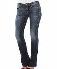 Gina blue cotton bootcut jeans