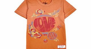 True Religion Girls peach Love Balloon T-shirt