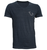 True Religion Horseshoe Navy V-Neck T-Shirt