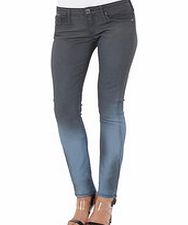 True Religion Jude grey and blue cotton skinny jeans