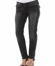 True Religion Julie washed black skinny jeans