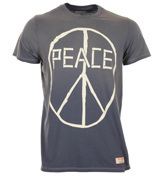 True Religion Peace Sign Faded Blue T-Shirt