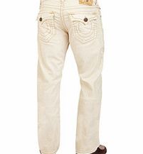 Ricky cream cotton distressed jeans
