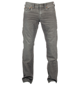 True Religion Ricky Smoke Grey Straight Leg Jeans