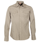 True Religion Rocky Pebble Grey Western Shirt