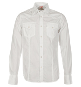 Rocky Solid White Western Shirt