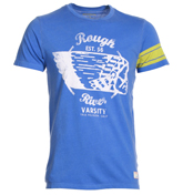 True Religion Royal Blue T-Shirt with Printed