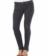 True Religion Shannon dark grey cotton blend skinny jeans