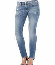 True Religion Shannon light blue midrise skinny jeans