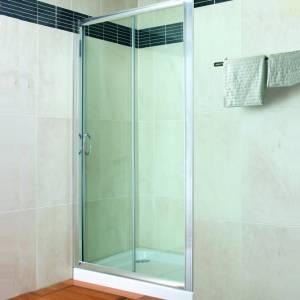 Trueshopping 1000mm Polished Silver Sliding