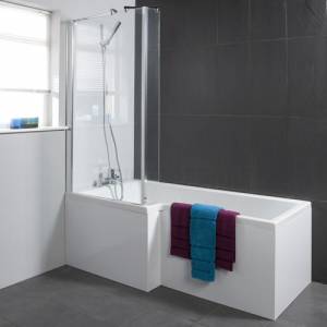 Trueshopping 1700mm Square Shower Bath with
