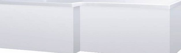 Trueshopping 1700mm White Square Shower Bath Front Panel For