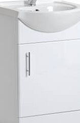 Trueshopping 450mm Bathroom Gloss White Vanity Unit Basin