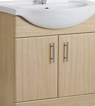 Trueshopping 650mm Bathroom Furniture Beech Vanity Unit Sink