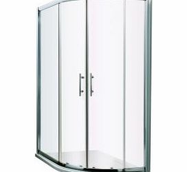 Trueshopping 760mm x 900mm Offset Quadrant Enclosure 8mm Glass