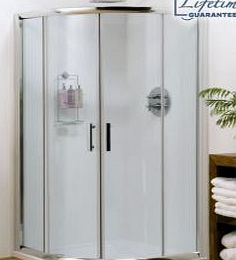 Trueshopping 900mm Bathroom Sliding Door Quadrant Shower