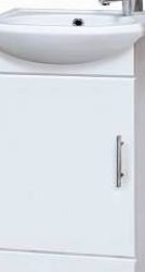 Trueshopping Bathroom Cloakroom Compact White Gloss Vanity