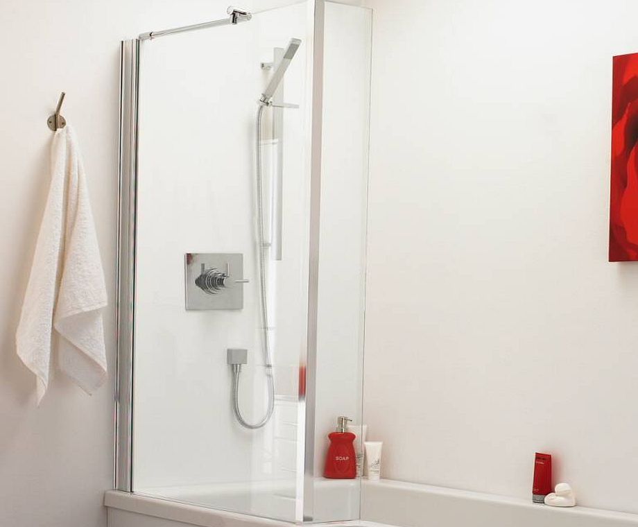 Trueshopping Bathroom Square Shower Bath Screen 6mm Glass