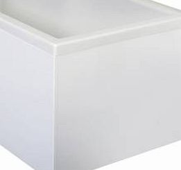 Trueshopping Bathroom White MDF Vinyl Wrapped Square 700mm