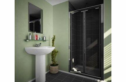 Trueshopping Bi Fold Shower Door 8mm Glass For