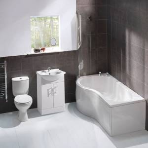 Trueshopping Breve 1700mm Showerbath Suite Modern Design