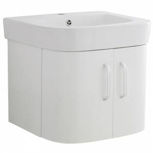 Trueshopping Carlton White Wall Mounted Vanity