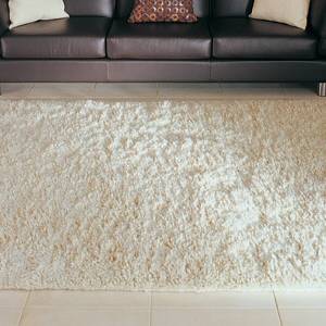 Trueshopping Caulfield Ivory Shaggy Wool Rug