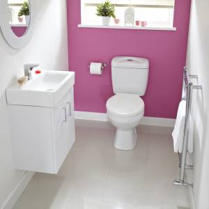 Checkers White Cloakroom Suite