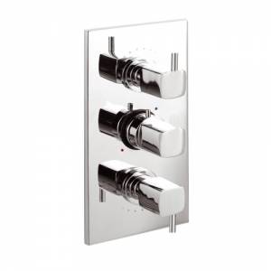 Trueshopping Chrome 3/4 inch Square Thermostatic