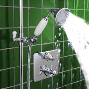 Trueshopping Chrome Twin Concealed Shower with