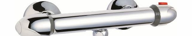 Contemporary Thermostatic Bathroom Shower Bar Valve Stylish Modern Chrome Design