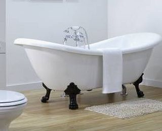 Trueshopping Double Roll Top Slipper Freestanding Bath