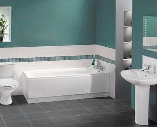 Trueshopping Earby Modern Bathroom Suite 1700 Bath with Panel