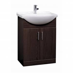 Trueshopping Ebony Brown 550mm Vanity Unit