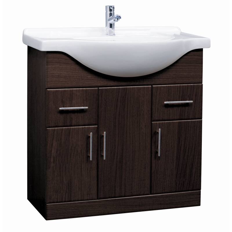 Ebony Brown 850mm Vanity Unit