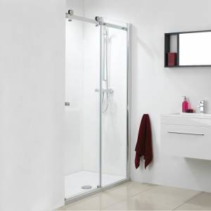 Frameless Single Slider Shower Door 1200 or 1400mm