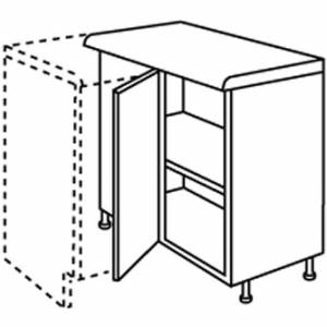 Trueshopping Gloss White Scoop Style 800mm