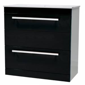 Trueshopping High Gloss Black 800mm Floor