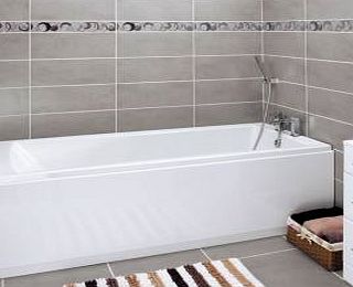 Trueshopping Kennington White Acrylic Bathroom 1800mm Single