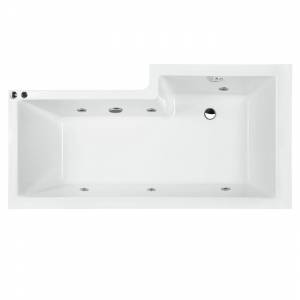 Trueshopping L Shaped 1675 x 850 Shower Bath