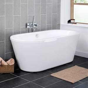 Trueshopping Luxury White Rounded Double Ended Freestanding