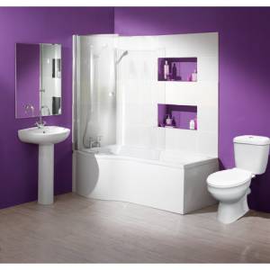 Trueshopping Modern 1500 Shower Bath Suite with