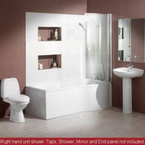 Trueshopping Modern 1700 Shower Bath Suite with